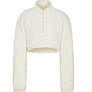 SOLD OUT NWT SKIMS COZY KNIT CROPPED PULLOVER in Bone Size Large/XL